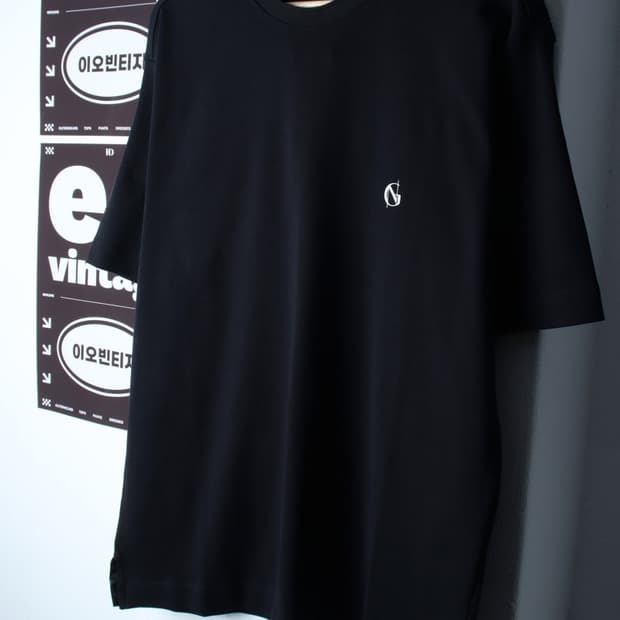 (M-XL) 가넷옴므 반팔 티셔츠 새상품 놈코어 블랙-H32467