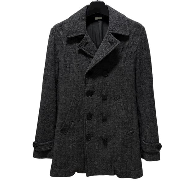 [M] 꼼데가르송 옴므 듀스 해링본 울 피코트