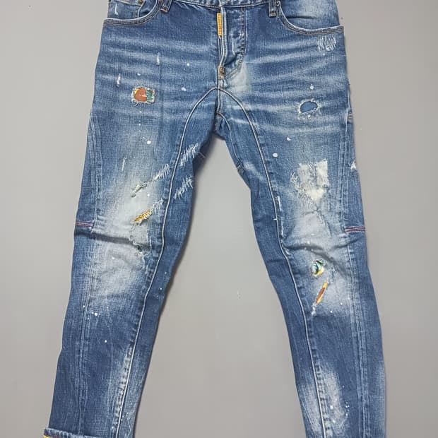 [28] 디스퀘어드2 롤업 타이디바이커진 청바지