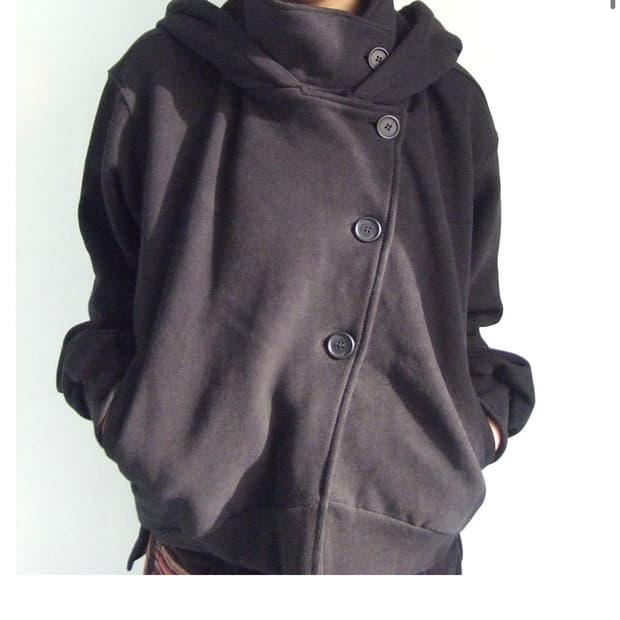 오스하이 High Neck Hood Zip Up Black 1사이즈