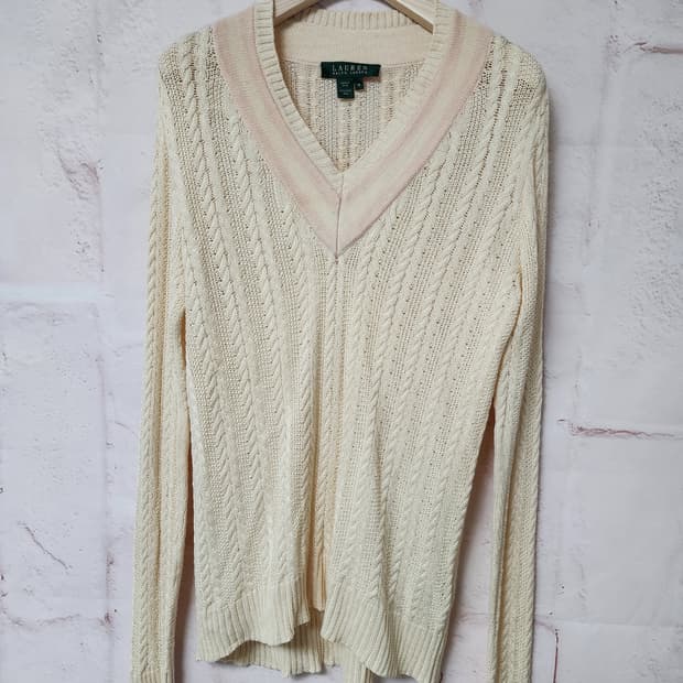 로렌 랄프로렌  브이넥 니트