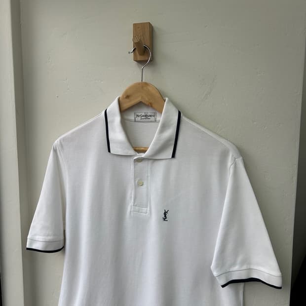 16766 - 입생로랑 화이트 반팔 카라티