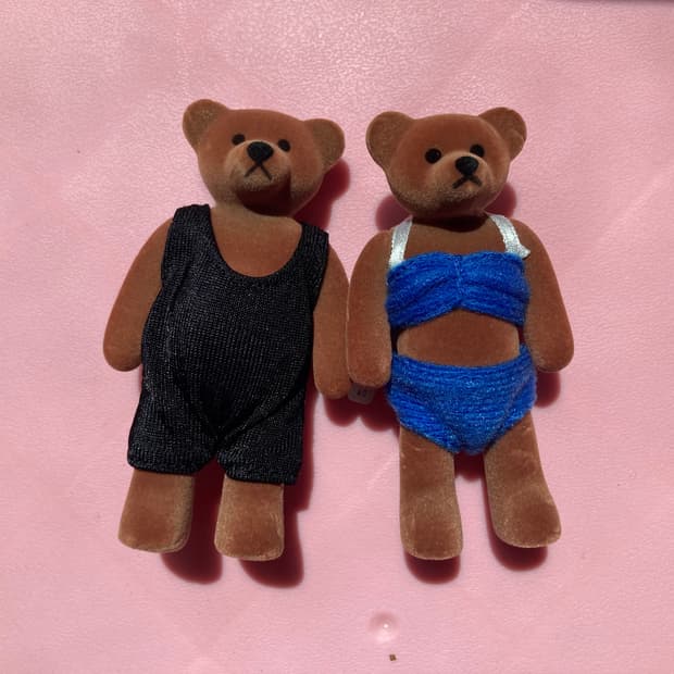 맥도날드 맥토이 테디베어 피규어 커플 세트