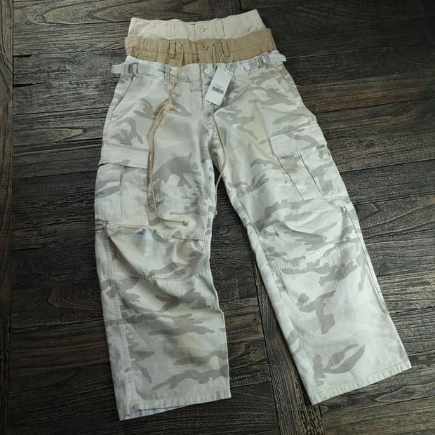 [프로젝트 GR](새상품) 3 레이어드 카고 팬츠 화이트카모 P01411