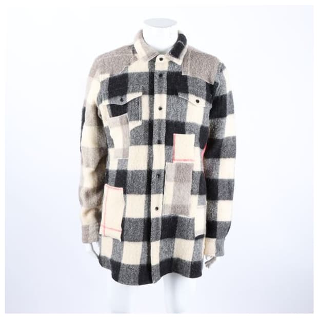 오프화이트 off-white 라나 울 패턴 셔츠