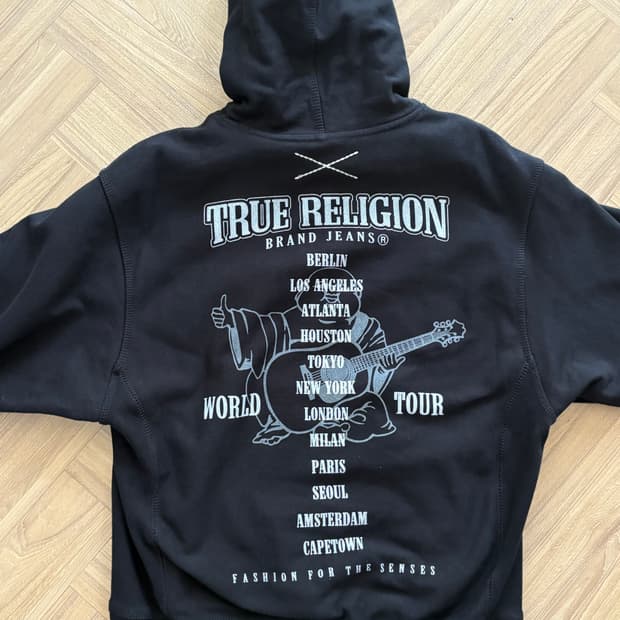 트루릴리전  빅 홀스 슈 후디 블랙