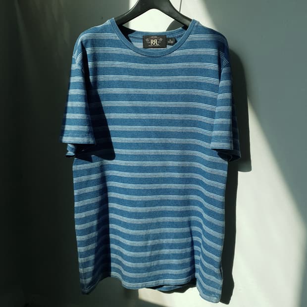 RRL Blue Stripe Crewneck