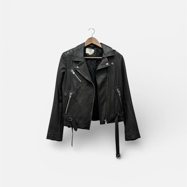 IRO 이로 양가죽 라이더 자켓 누빔 55 코코아