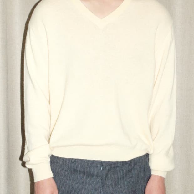 Wool Cashmere V-neck Kint