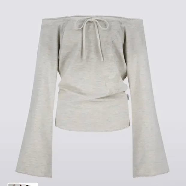 스컬프터 와이드 벨 슬리브 스웻셔츠 오트밀