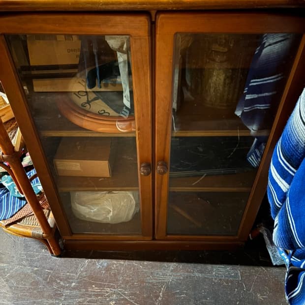 빈티지 원목 유리장