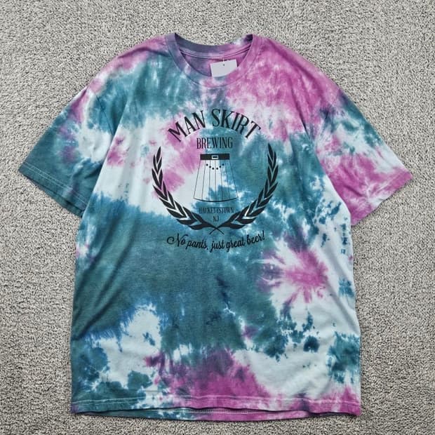 빈티지 맨스커트 브루잉 반팔 티셔츠 커스텀 (L추정) / 11803