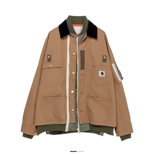 구매) 칼하트 사카이 ma-1 미시건 자켓 3사이즈 베이지/카키