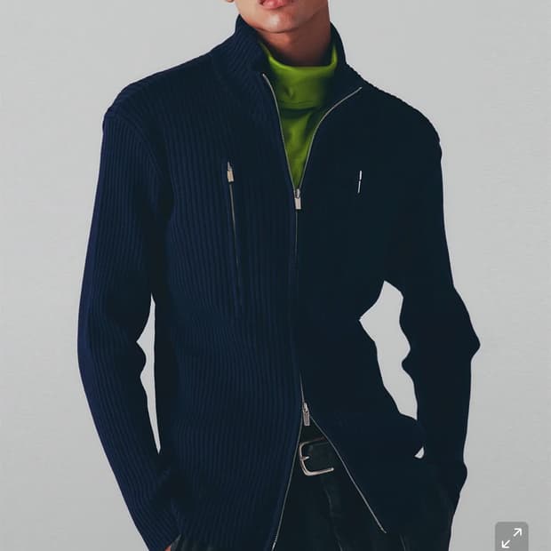 애니타임로릭 가디건 네이비 M