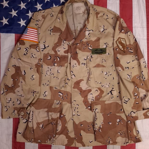 오리지날 미군 80's 초기형 걸프전 참전용 사막육색 BDU 자켓