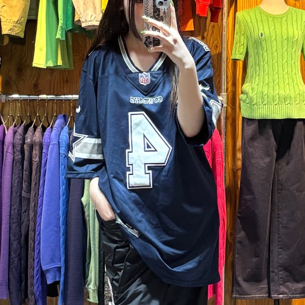 S NFL Prescott 네이비 져지 반팔티