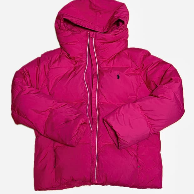 폴로 랄프 로렌 핑크 후드 패딩