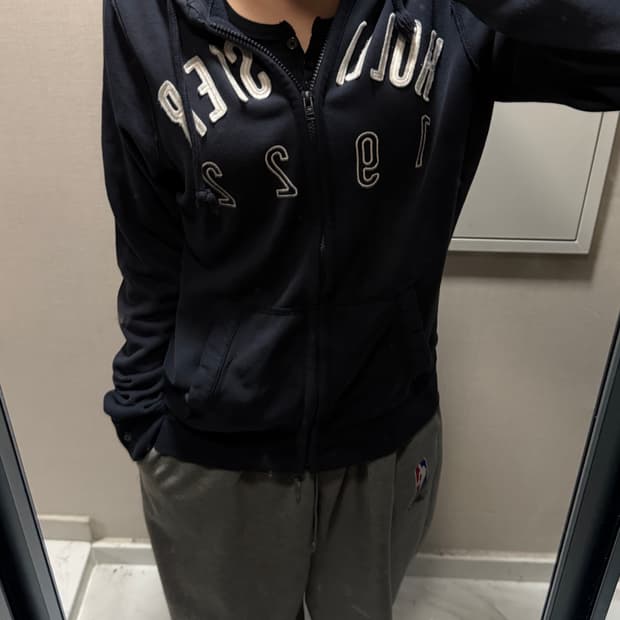 홀리스터 네이비 후드집업 m