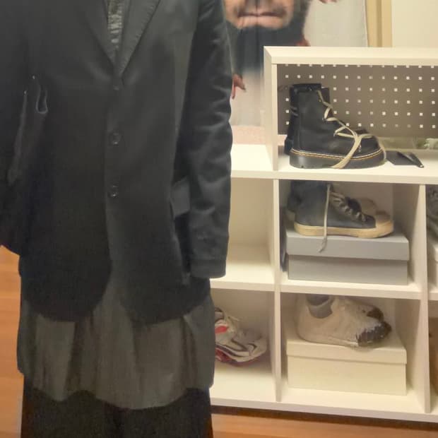 요지야마모토 뿌르옴므 롱 셔츠