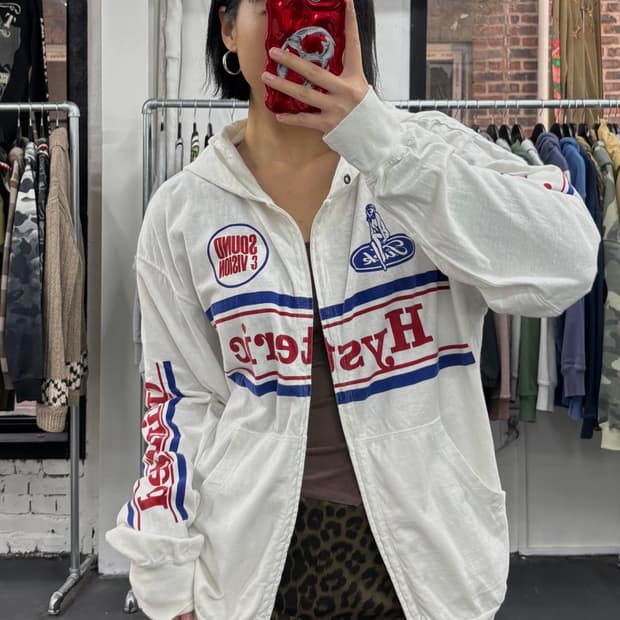 히스테릭 글래머 사이드로고 후드집업