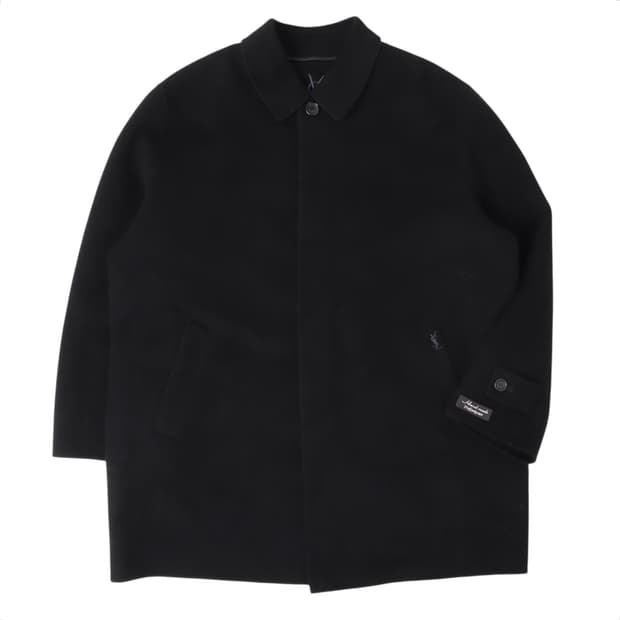 입생로랑 핸드메이드 ysl 로고 울 하프 코트