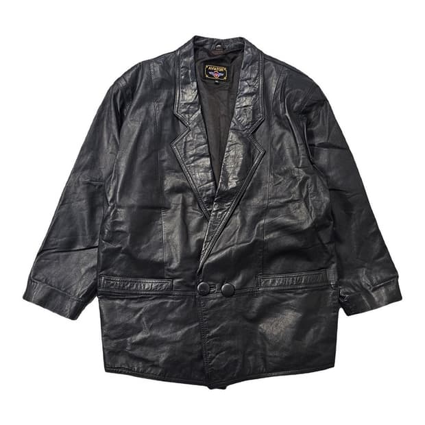 AVIATOR 빈티지 리얼레더 블레이저 46