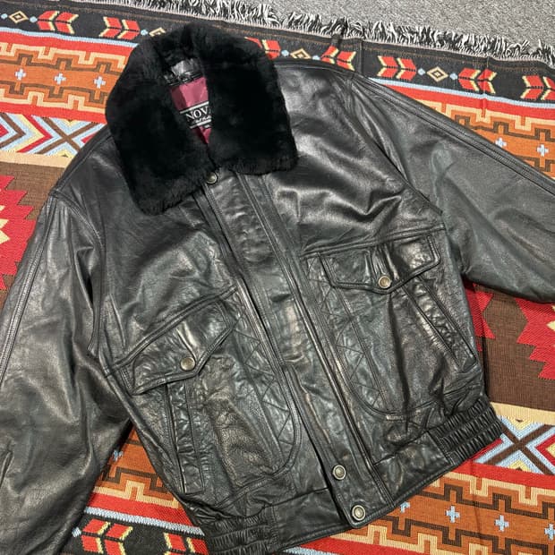 빈티지 NOVA 양가죽 A-1봄버자켓