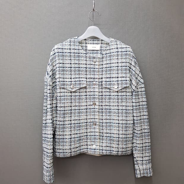 한섬 시스템  트위드 크롭 자켓 82-90-160사이즈 (택달린 새제품)