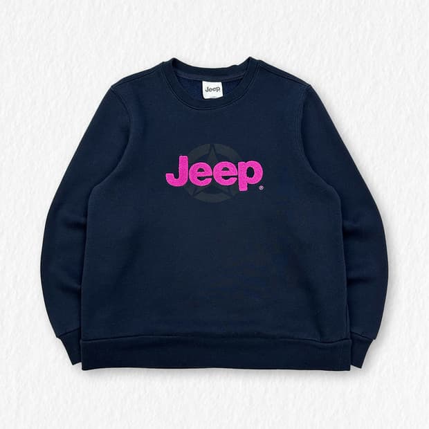 JEEP 기모 맨투맨 네이비