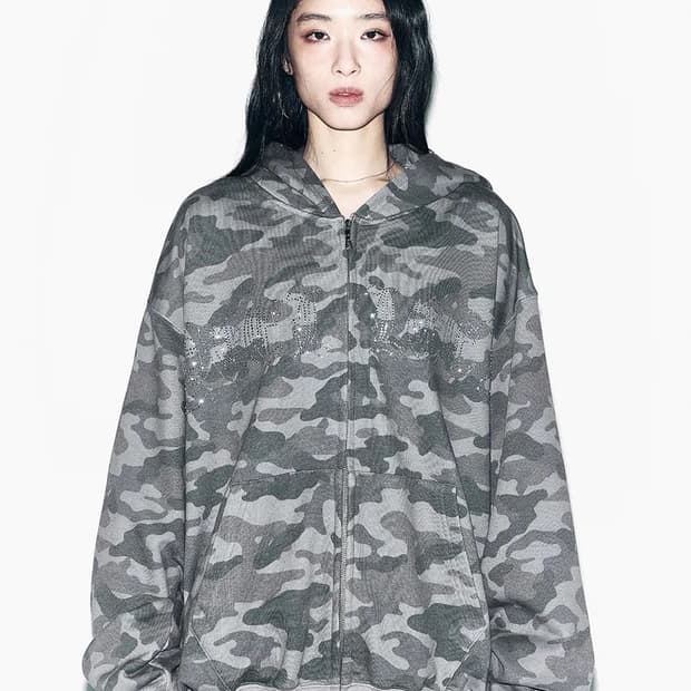yeel 와이이이엘 카모 집업 후디 오버사이즈 카모