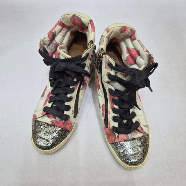 랑방 컬렉션 플로럴 파이톤 하이탑 스니커즈