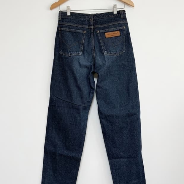 꼼데가르송 옴므 90s 레더탭 데님