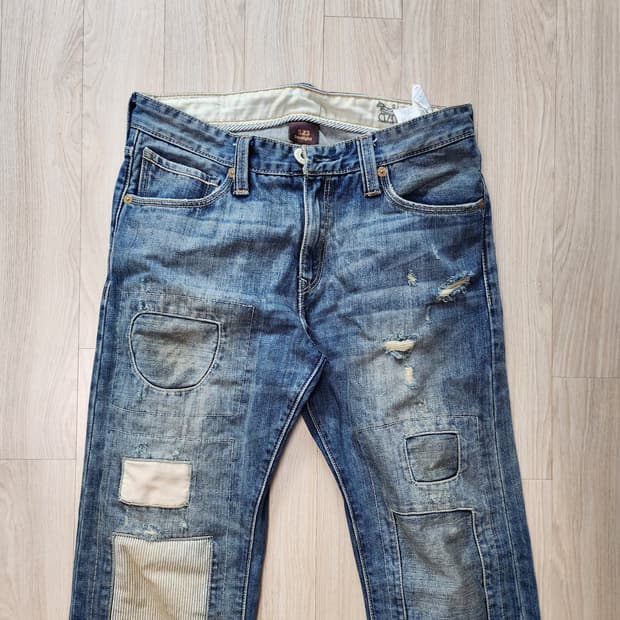 리바이스 523 워싱패치정바지(32