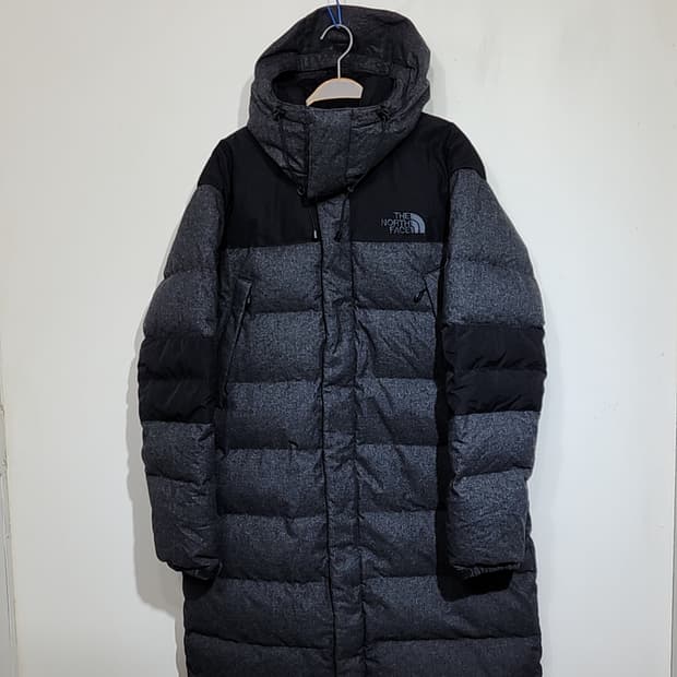 (105) 노스페이스 구스다운 롱패딩 점퍼 검차콜 거위털 패딩코트 