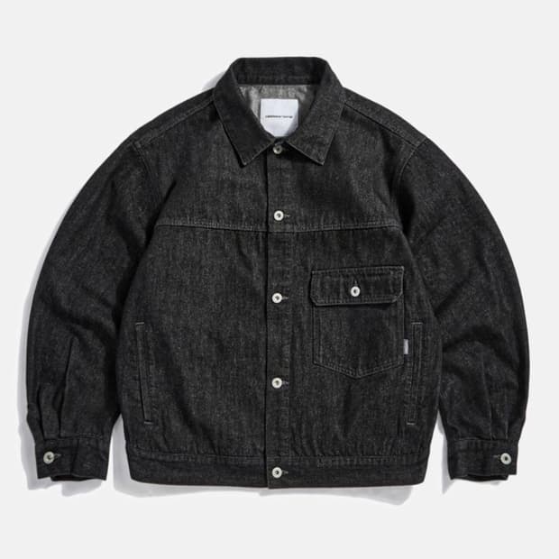 에스피오나지 Relaxed Denim Jacket Black M