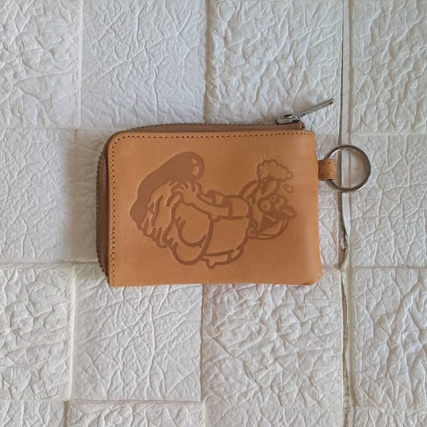 위캔더스 LEATHER CARD WALLET (BROWN)