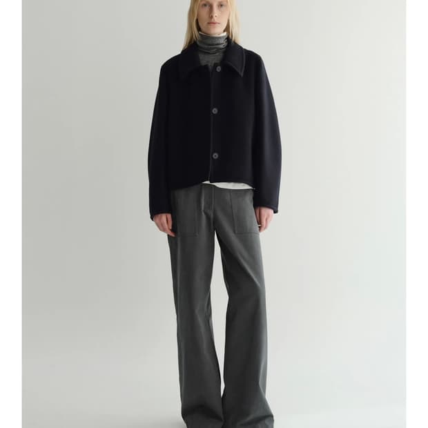 이아 Ian short coat 네이비 숏코트