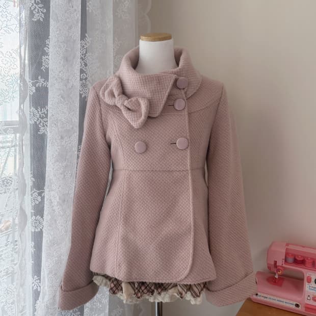 로디스포토 핑크 리본 코트 리즈리사 오네히메 라떼갸루 빈티지