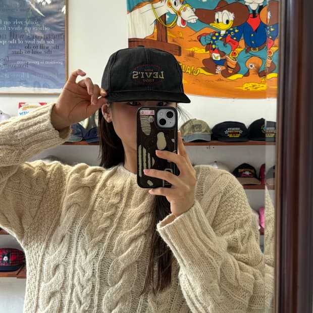 리바이스 블랙데님 캡