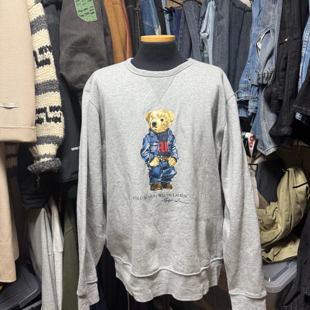 [XL] 폴로 랄프로렌 베어 기모 맨투맨