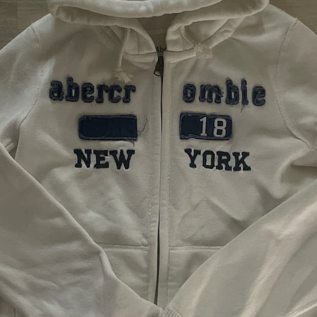 대장템 아베크롬비 화이트 후드집업 S 
