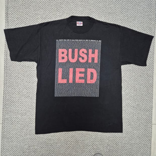 00s BUSH LIED THEY DIED 티셔츠 (XL)