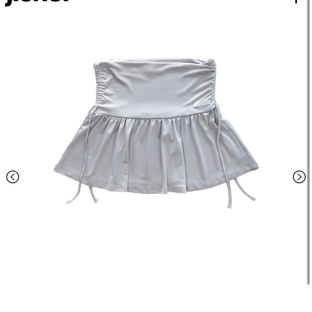 지초이 컴포트 24-003 SHIRRING SKIRT (PEARL)