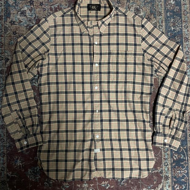 RRL 더블알엘 코튼 체크 셔츠