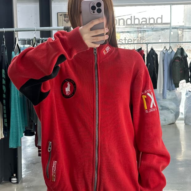 폴로랄프로렌 빅포니PRL1 레이싱 카약 투웨이 니트집업