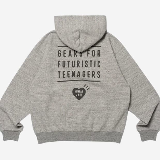 휴먼메이드 후드집업 그레이 xl