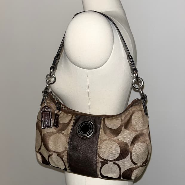 Coach Mini Beige Shoulder Bag