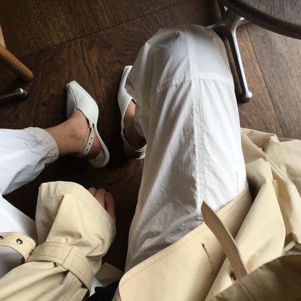 Nylon Jogger Pants (White)