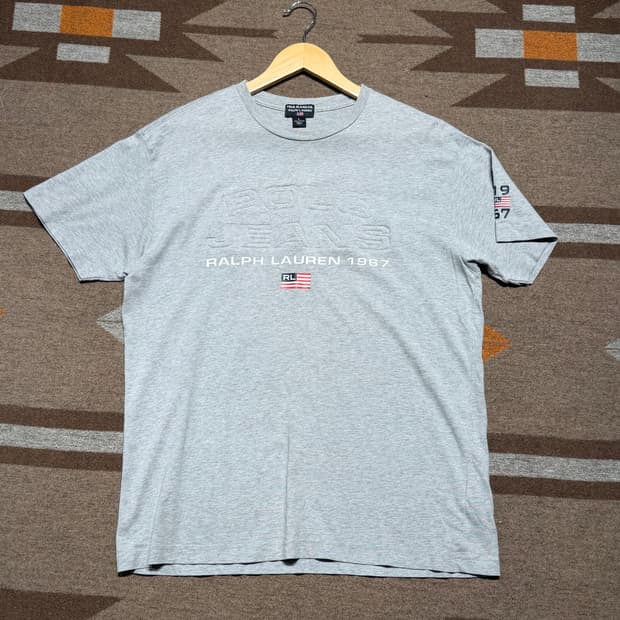 폴로 진스 랄프로렌 00s 반팔 L 성조기