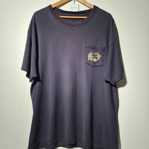 Harley Davidson Pocket T-Shirts Navy
